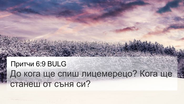 Притчи 6:9 BULG Bible Verse Image