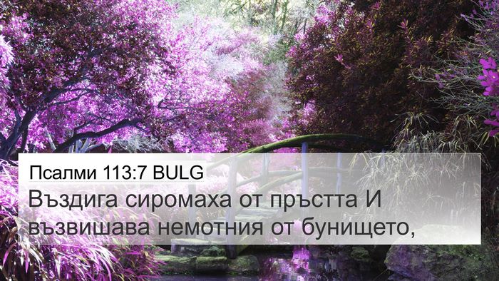 Псалми 113:7 BULG Bible Verse Image