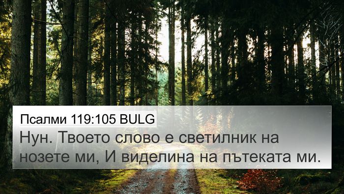 Псалми 119:105 BULG Bible Verse Image