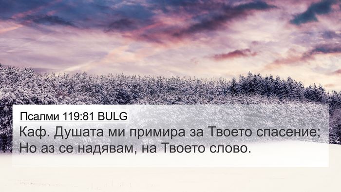 Псалми 119:81 BULG Bible Verse Image