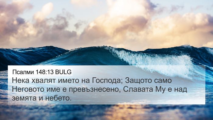 Псалми 148:13 BULG Bible Verse Image