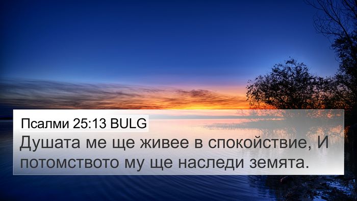 Псалми 25:13 BULG Bible Verse Image