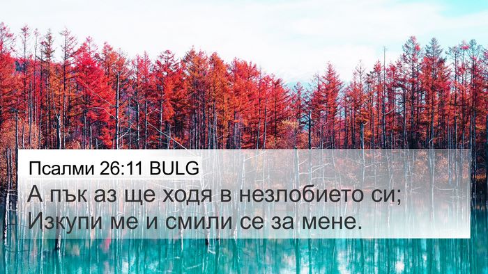Псалми 26:11 BULG Bible Verse Image