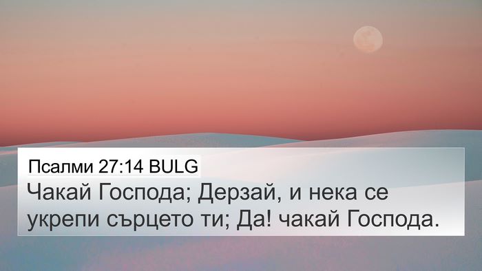 Псалми 27:14 BULG Bible Verse Image