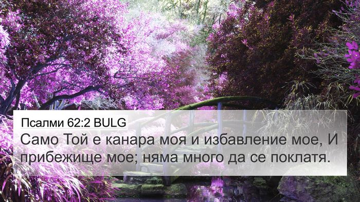 Псалми 62:2 BULG Bible Verse Image