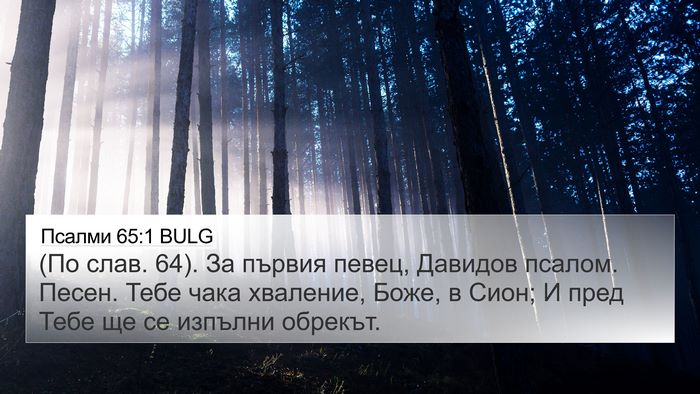 Псалми 65:1 BULG Bible Verse Image
