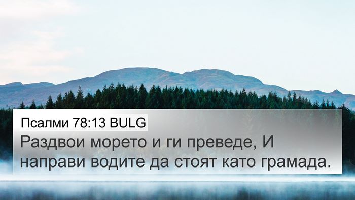 Псалми 78:13 BULG Bible Verse Image