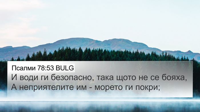 Псалми 78:53 BULG Bible Verse Image