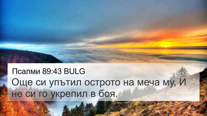 Псалми 89:43 BULG 4K Wallpaper - Още си упътил острото на - 4K Wallpaper Bible Verse