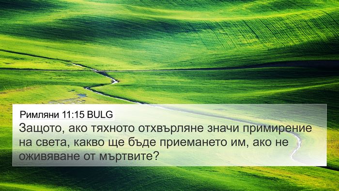Римляни 11:15 BULG Bible Verse Image