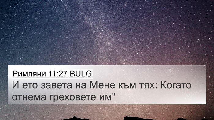 Римляни 11:27 BULG Bible Verse Image