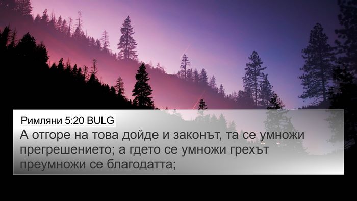 Римляни 5:20 BULG Bible Verse Image