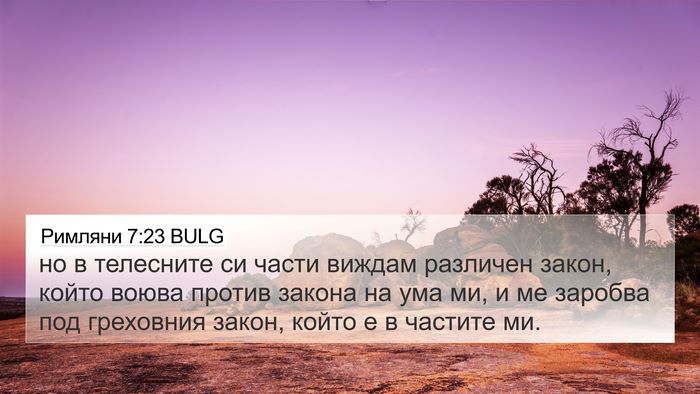 Римляни 7:23 BULG Bible Verse Image