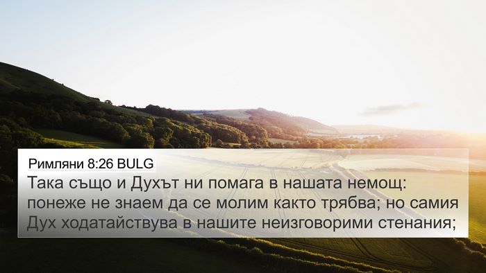 Римляни 8:26 BULG Bible Verse Image