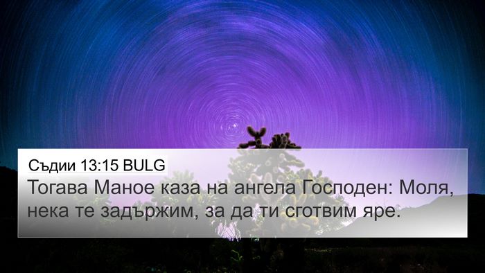 Съдии 13:15 BULG Bible Verse Image