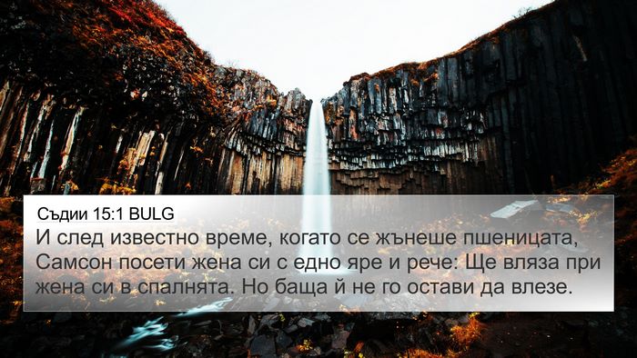 Съдии 15:1 BULG Bible Verse Image