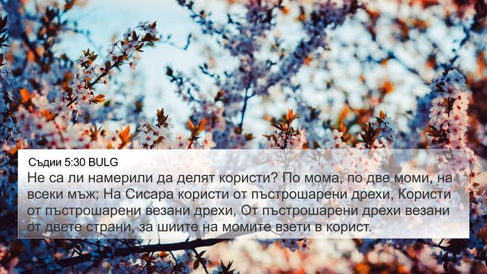 Съдии 5:30 BULG Bible Verse Image