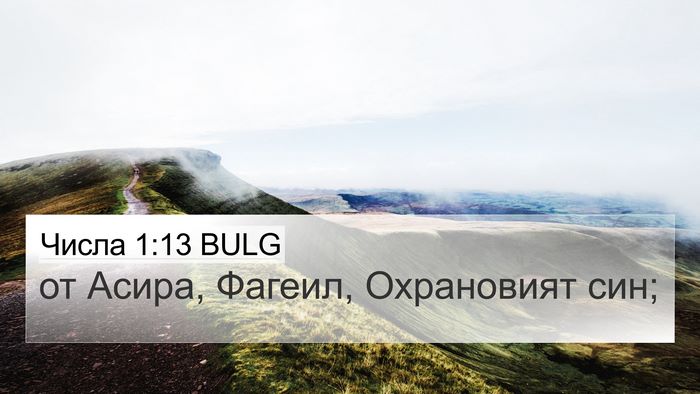 Числа 1:13 BULG 4K Wallpaper - от Асира, Фагеил, - 4K Wallpaper Bible Verse