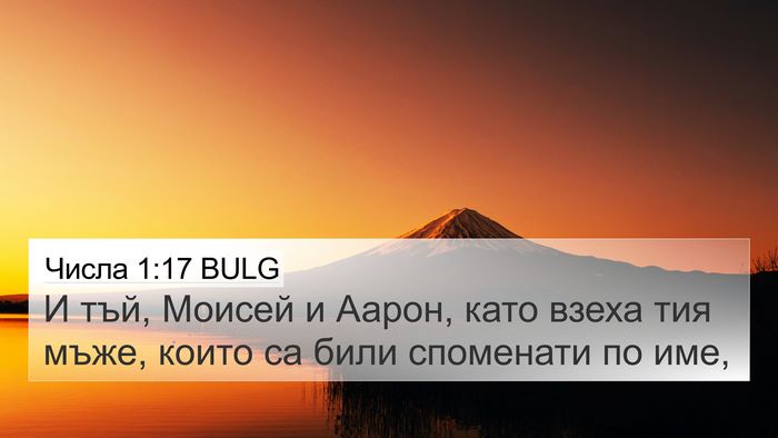 Числа 1:17 BULG 4K Wallpaper - И тъй, Моисей и Аарон, като - 4K Wallpaper Bible Verse