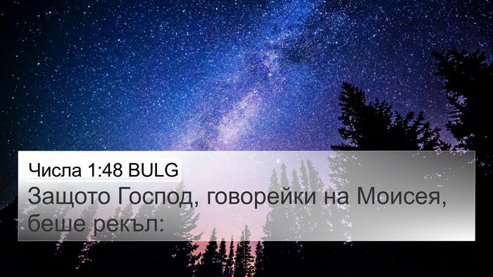 Числа 1:48 BULG 4K Wallpaper - Защото Господ, говорейки - 4K Wallpaper Bible Verse