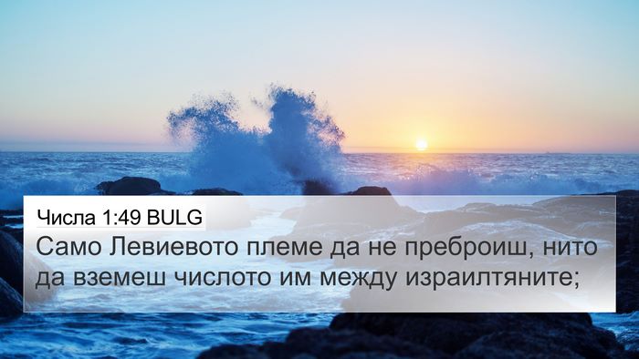 Числа 1:49 BULG Bible Verse Image