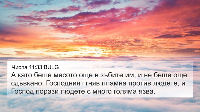 Числа 11:33 BULG Bible Verse Image