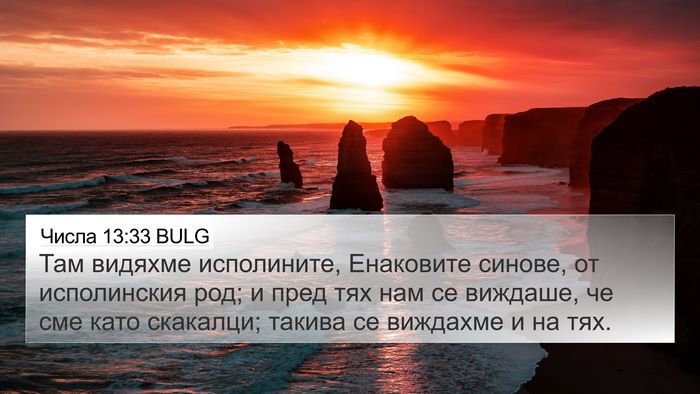 Числа 13:33 BULG Bible Verse Image