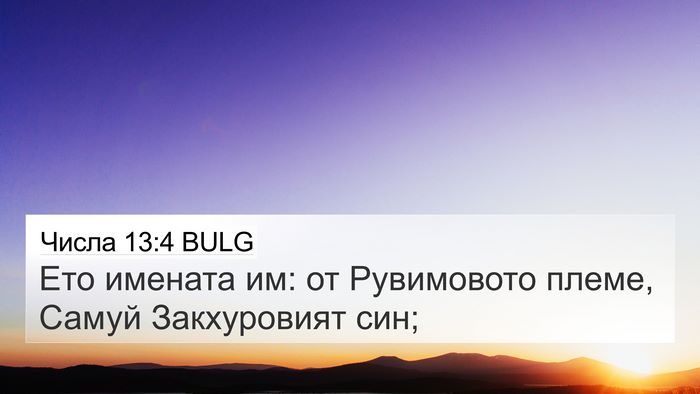Числа 13:4 BULG Bible Verse Image