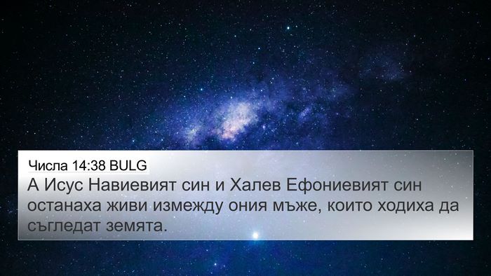 Числа 14:38 BULG 4K Wallpaper - А Исус Навиевият син и - 4K Wallpaper Bible Verse