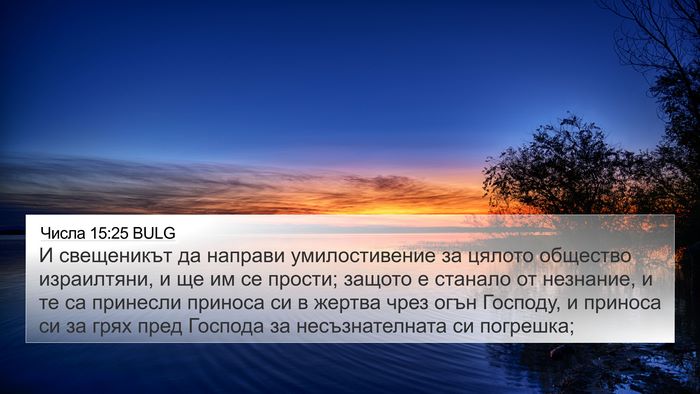 Числа 15:25 BULG 4K Wallpaper - И свещеникът да направи - 4K Wallpaper Bible Verse