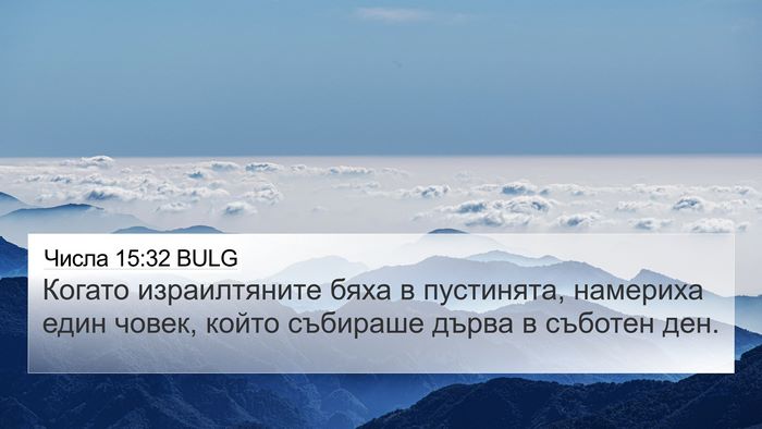 Числа 15:32 BULG 4K Wallpaper - Когато израилтяните бяха в - 4K Wallpaper Bible Verse