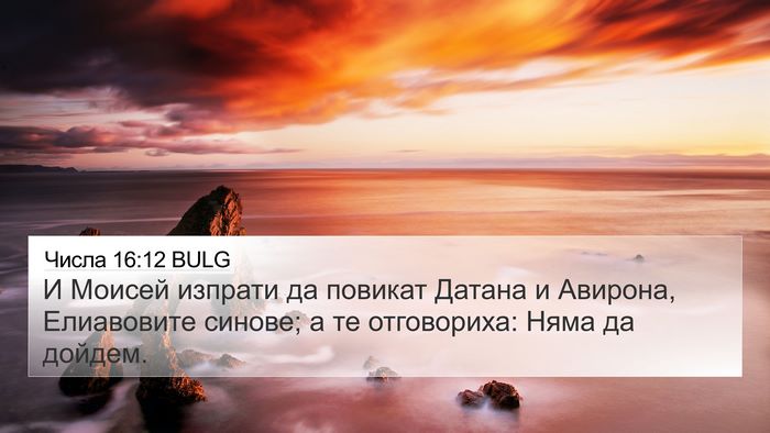 Числа 16:12 BULG 4K Wallpaper - И Моисей изпрати да - 4K Wallpaper Bible Verse