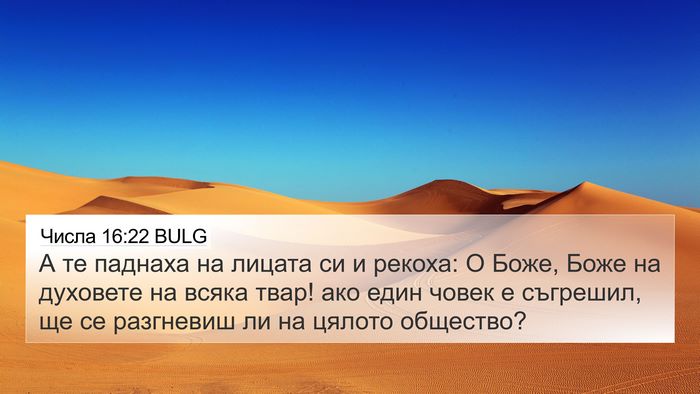 Числа 16:22 BULG Bible Verse Image
