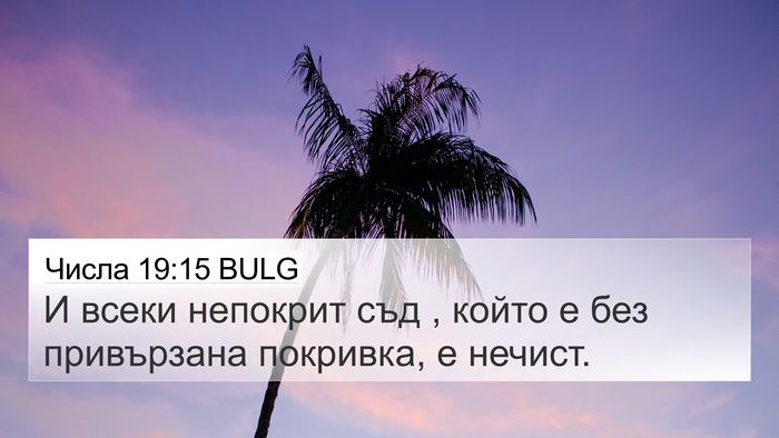 Числа 19:15 BULG 4K Wallpaper - И всеки непокрит съд , - 4K Wallpaper Bible Verse