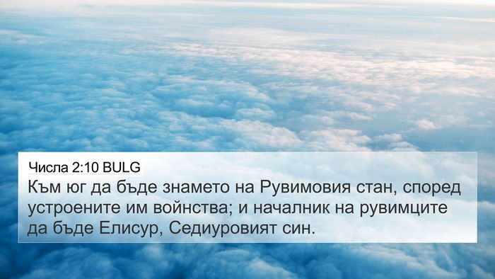Числа 2:10 BULG Bible Verse Image