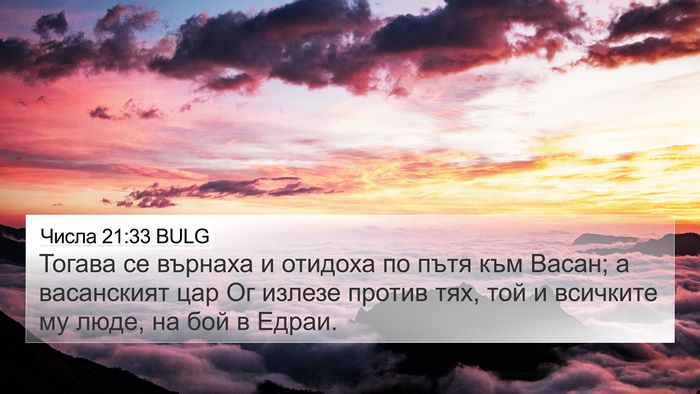 Числа 21:33 BULG Bible Verse Image
