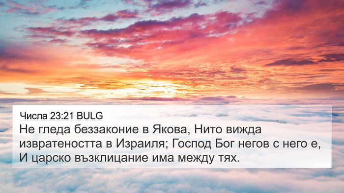 Числа 23:21 BULG Bible Verse Image
