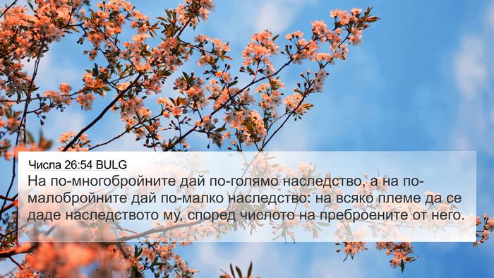 Числа 26:54 BULG Bible Verse Image