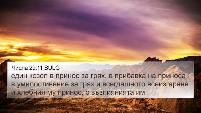 Числа 29:11 BULG Bible Verse Image
