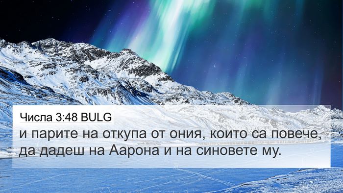 Числа 3:48 BULG 4K Wallpaper - и парите на откупа от ония, - 4K Wallpaper Bible Verse