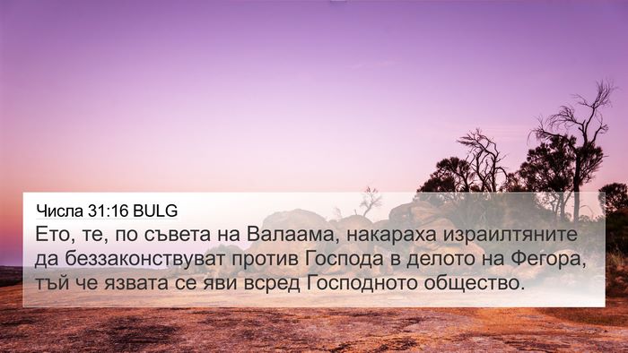 Числа 31:16 BULG Bible Verse Image