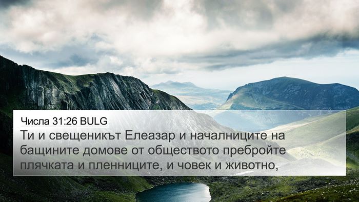 Числа 31:26 BULG 4K Wallpaper - Ти и свещеникът Елеазар и - 4K Wallpaper Bible Verse