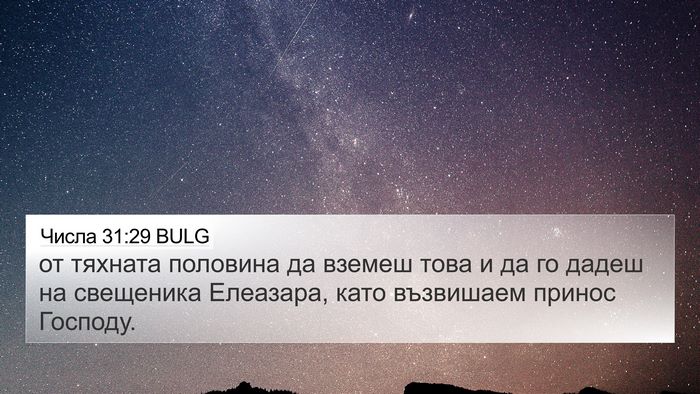 Числа 31:29 BULG Bible Verse Image