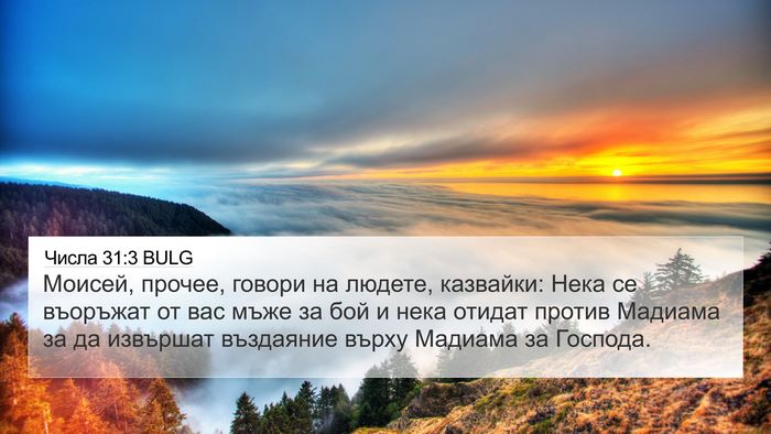 Числа 31:3 BULG 4K Wallpaper - Моисей, прочее, говори на - 4K Wallpaper Bible Verse