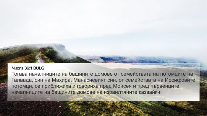 Числа 36:1 BULG 4K Wallpaper - Тогава началниците на - 4K Wallpaper Bible Verse