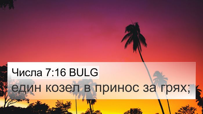 Числа 7:16 BULG Bible Verse Image