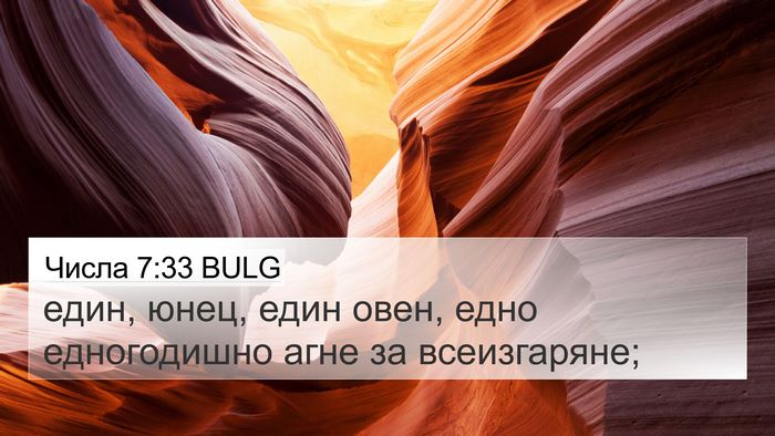 Числа 7:33 BULG 4K Wallpaper - един, юнец, един овен, едно - 4K Wallpaper Bible Verse