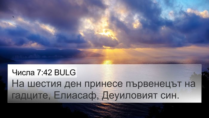 Числа 7:42 BULG Bible Verse Image