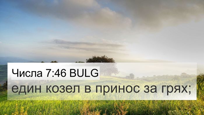 Числа 7:46 BULG 4K Wallpaper - един козел в принос за - 4K Wallpaper Bible Verse