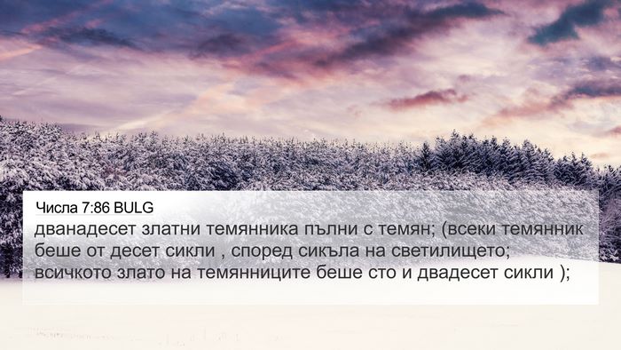 Числа 7:86 BULG Bible Verse Image